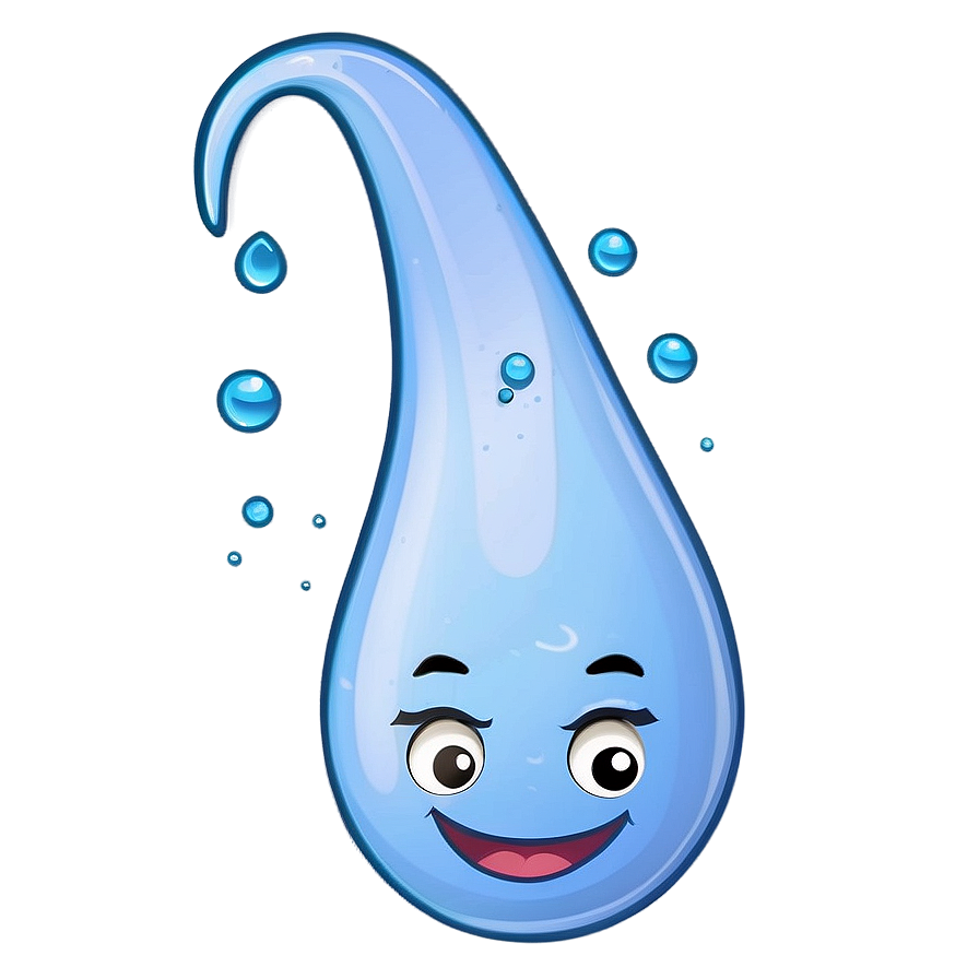 Laughing Water Drop Cartoon Png Udw