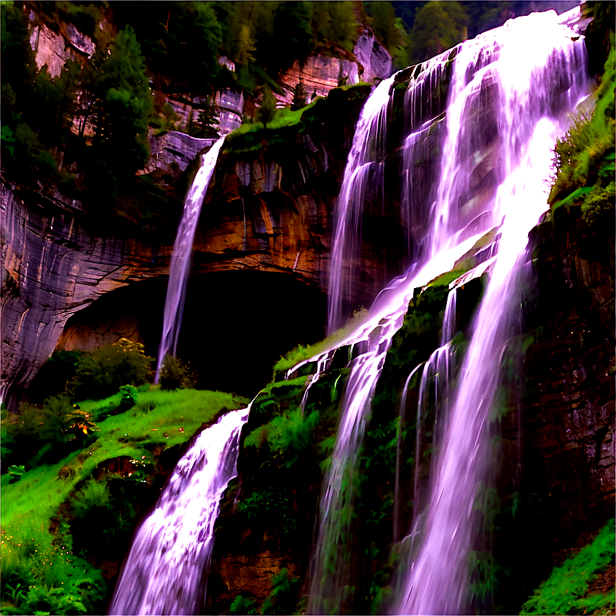 Lauterbrunnen Valley Waterfalls Png Fjh