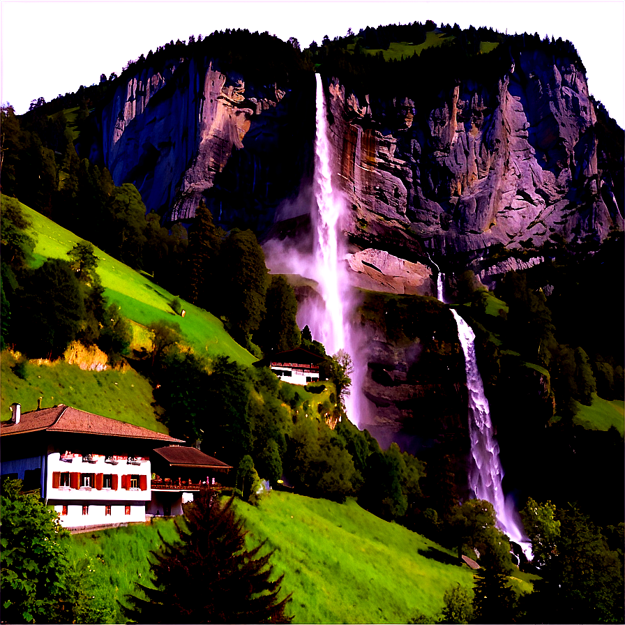 Lauterbrunnen Valley Waterfalls Png Gvj