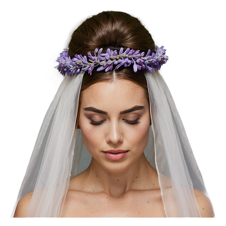 Lavender Bridal Headpiece Png 05062024