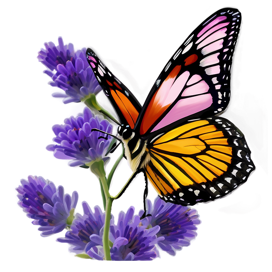 Lavender Butterfly Attraction Png Wla