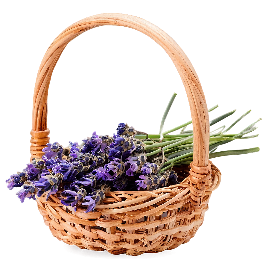 Lavender Harvest Basket Png Qdp19