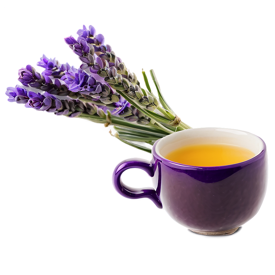 Lavender Herbal Tea Cup Png Aje56