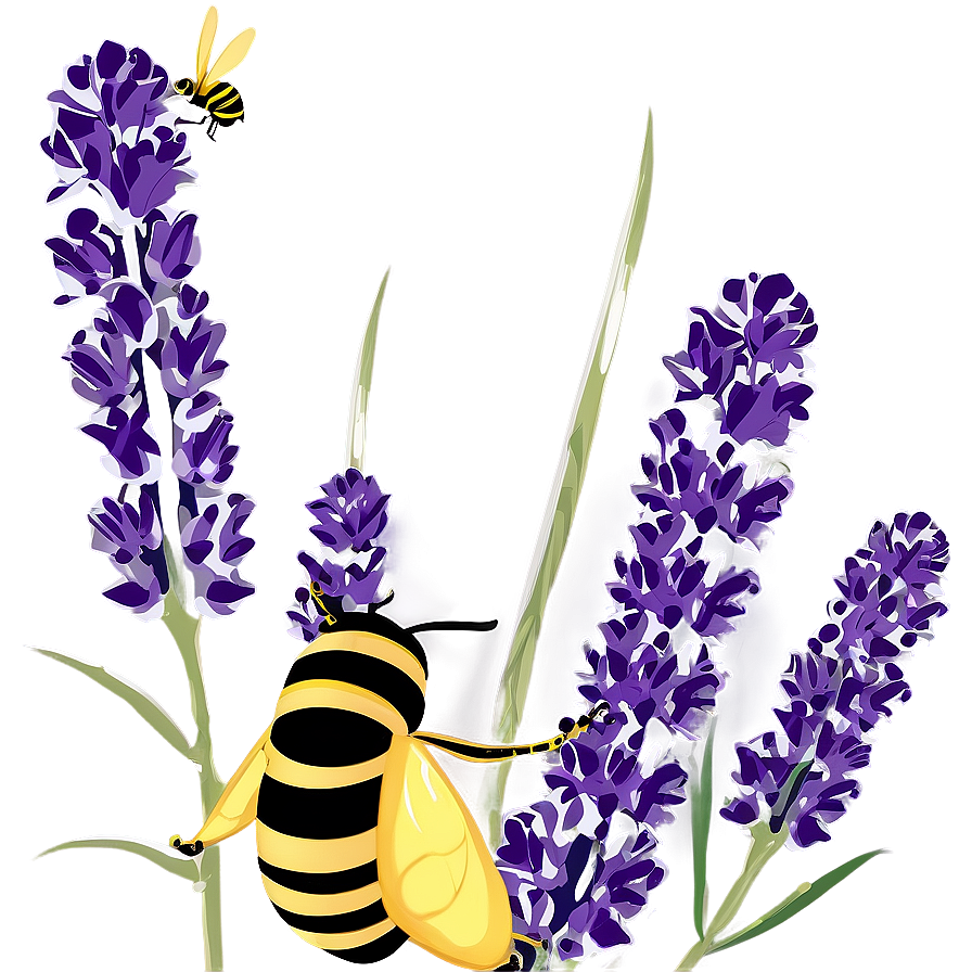 Lavender Honey Bee Garden Png Xqa38