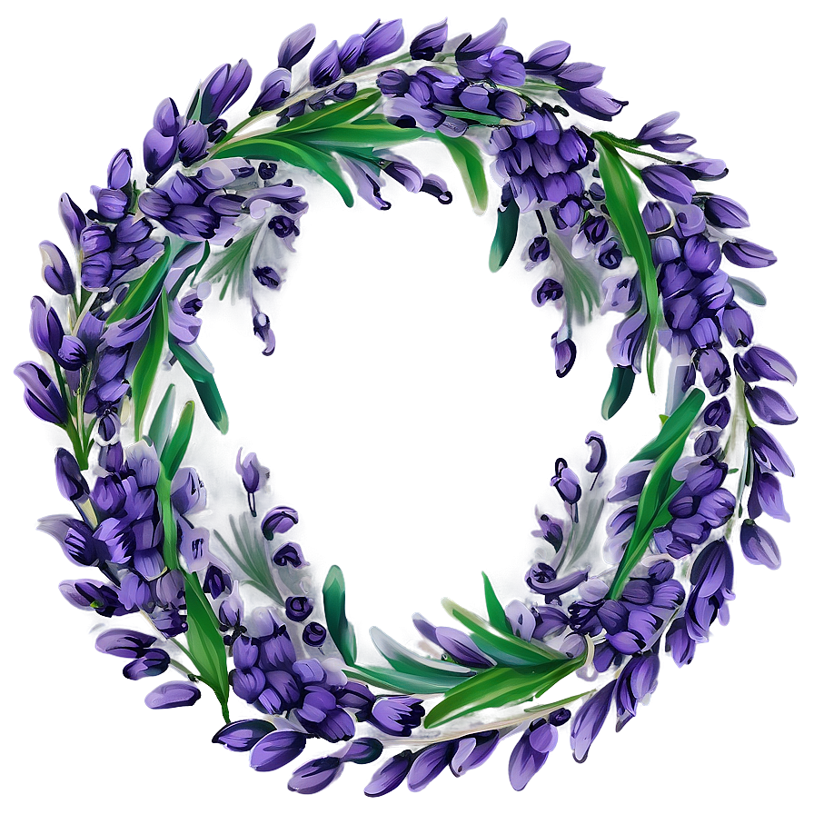 Lavender Wreath Circle Png Hsf15