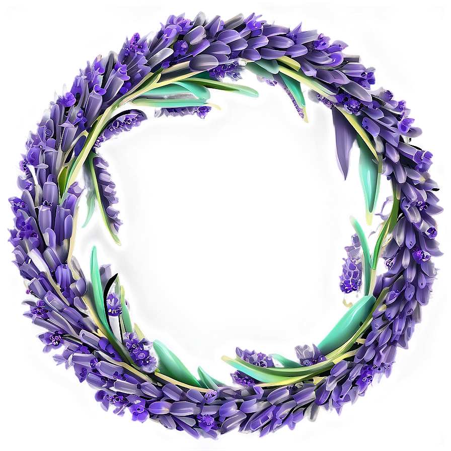 Lavender Wreath Circle Png Iys95