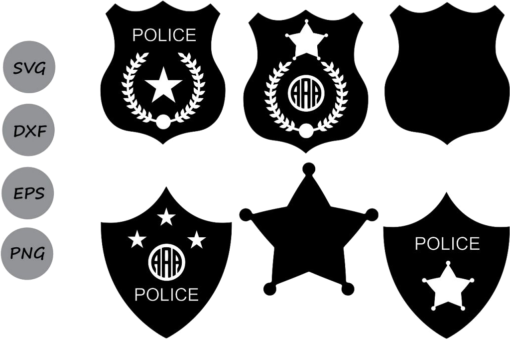 Law Enforcement Badges Vector Set