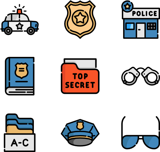 Law Enforcement Icons Set