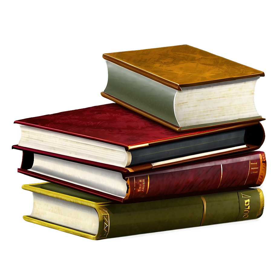 Layered Books Png 06132024