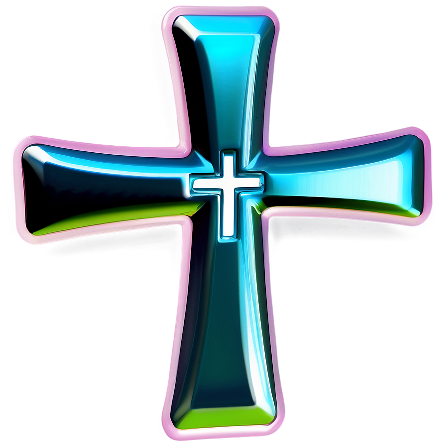 Layered Cross Outline Png Clv69