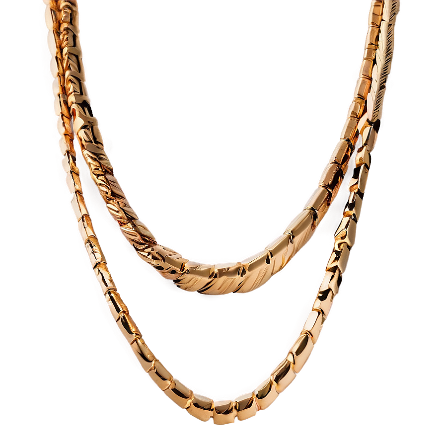 Layered Gold Necklace Png 06122024