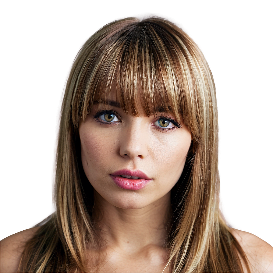 Layered Hair With Bangs Png 05252024