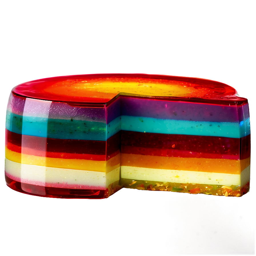 Layered Rainbow Jello Png Mti