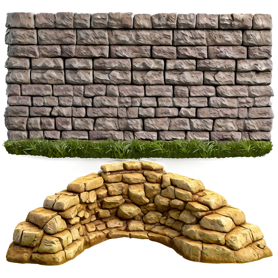 Layered Rock Wall Png 06292024