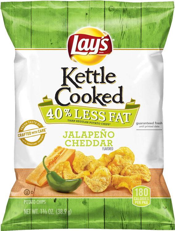 Lays Kettle Cooked Jalapeno Cheddar Chips Package