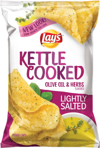 Lays Kettle Cooked Olive Oil Herbs Chips Package