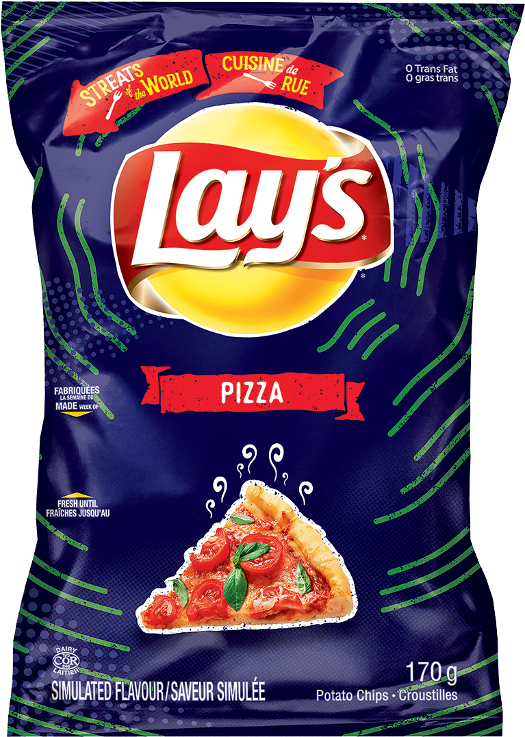 Lays Pizza Flavored Chips Package