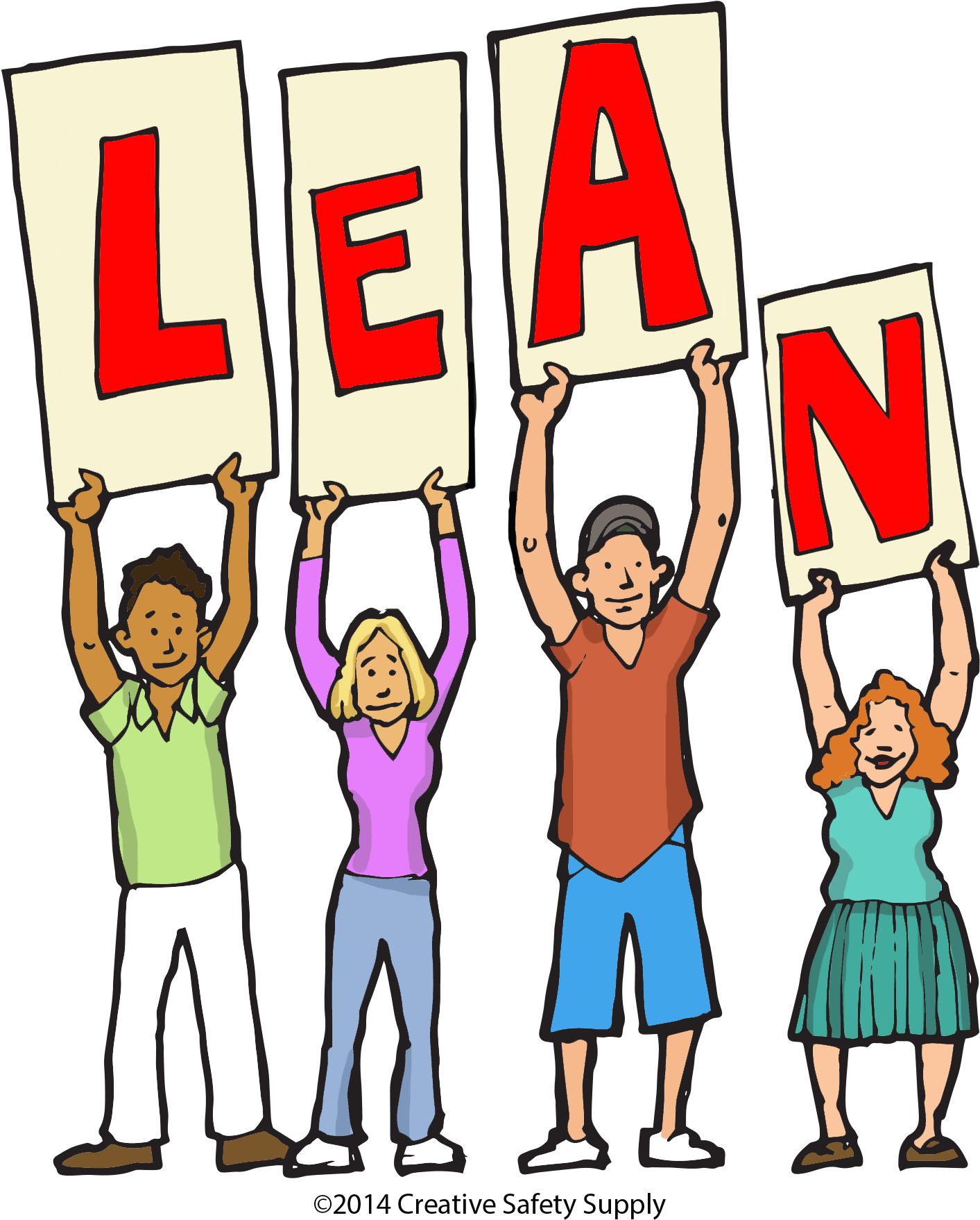 Lean Principles Cartoon Illustration