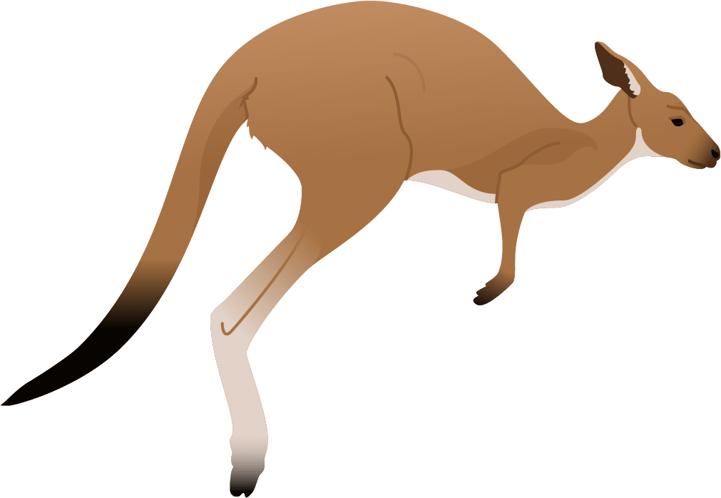 Leaping Kangaroo Graphic