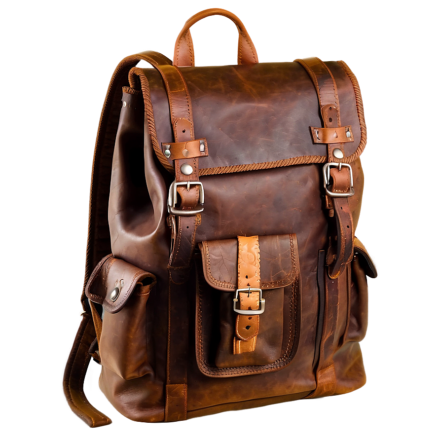 Leather Backpack Png Btr19