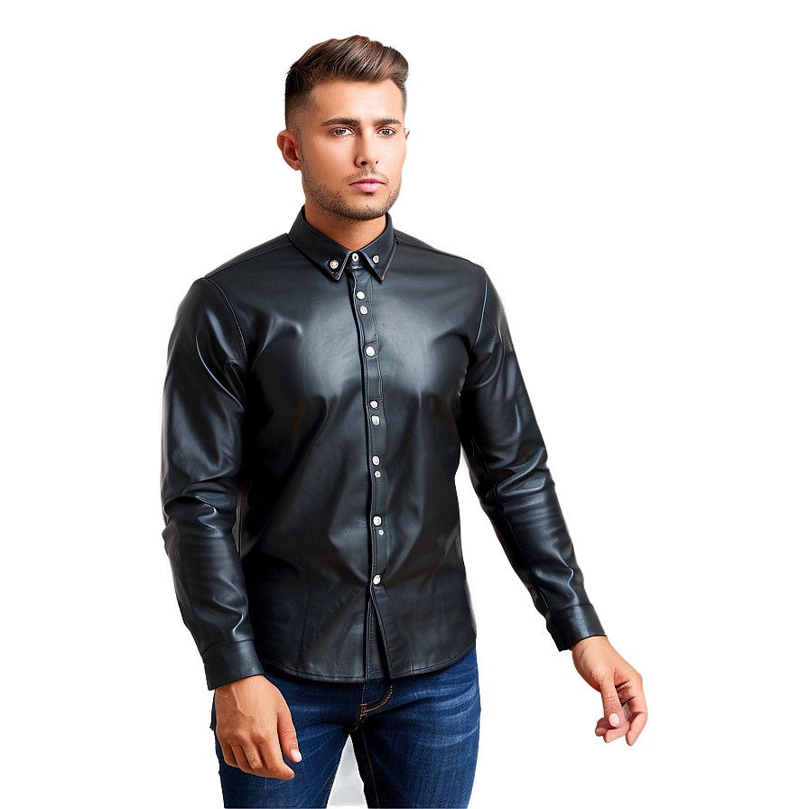 Leather Collar Shirt Png Tyu