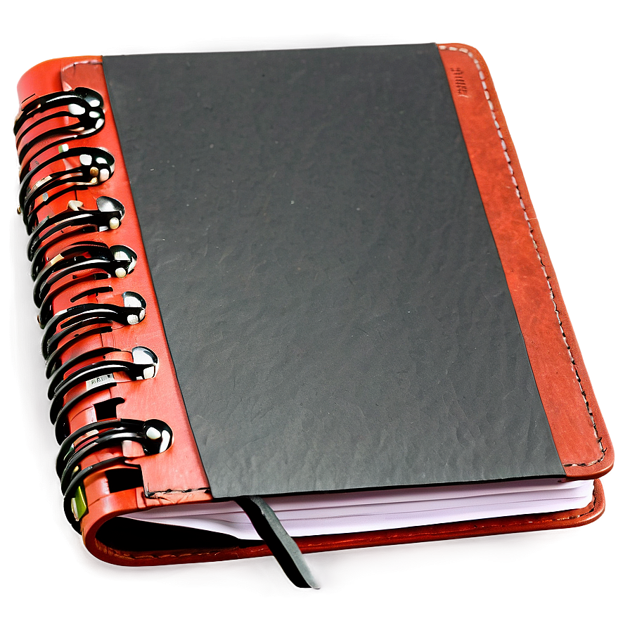 Leather Cover Spiral Notebook Png Sbx