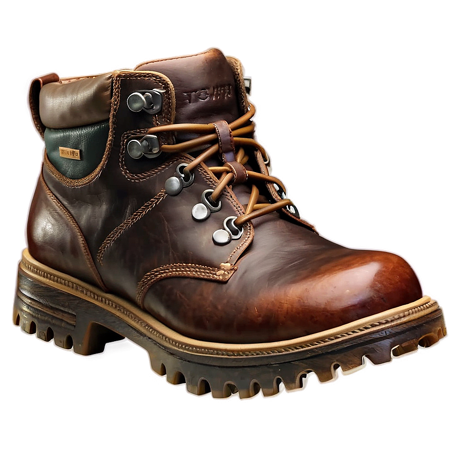 Leather Hiking Boot Png Plf