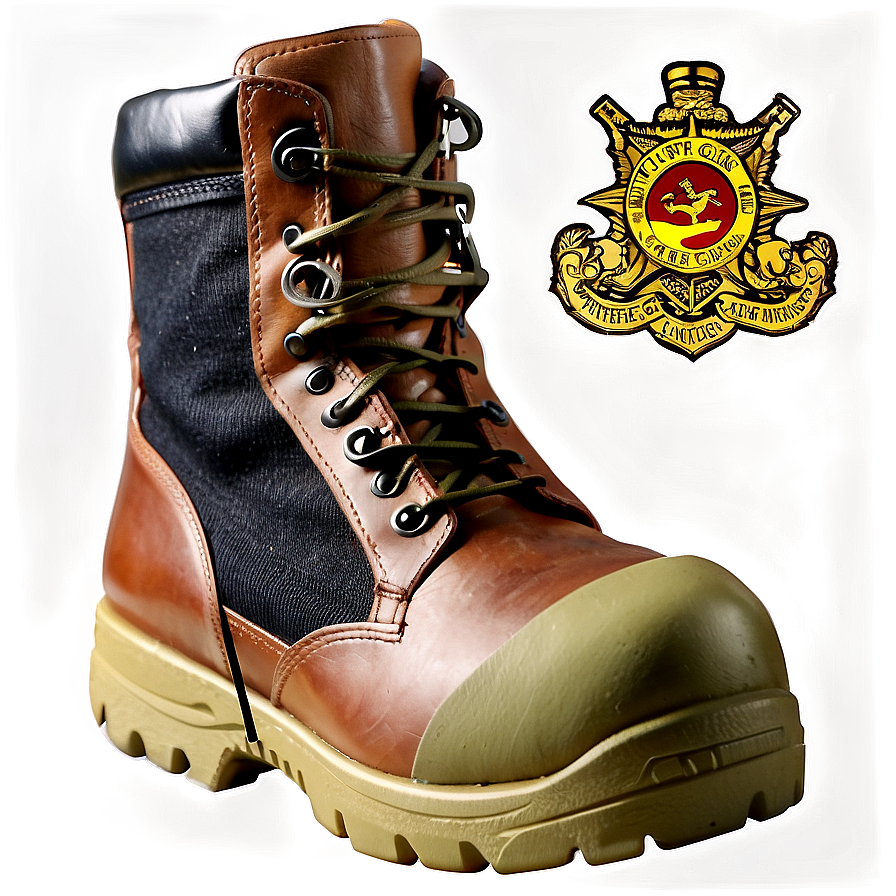 Leather Military Patrol Boots Png 06292024