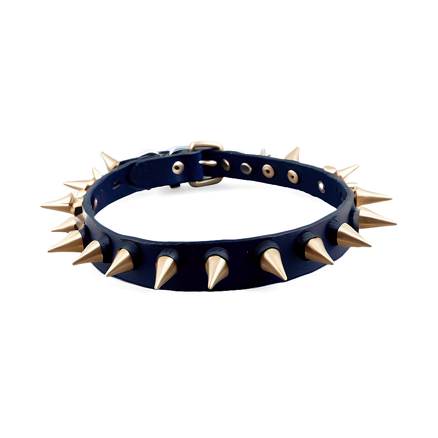 Leather Spiked Choker Design Png 06282024