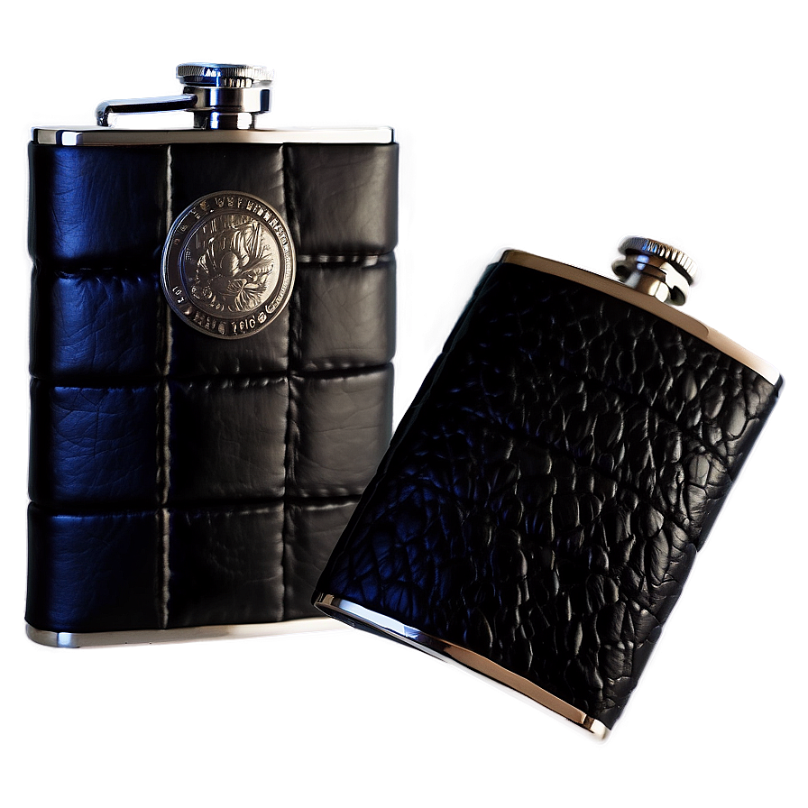 Leather Wrapped Flask Graphic Png Hks20