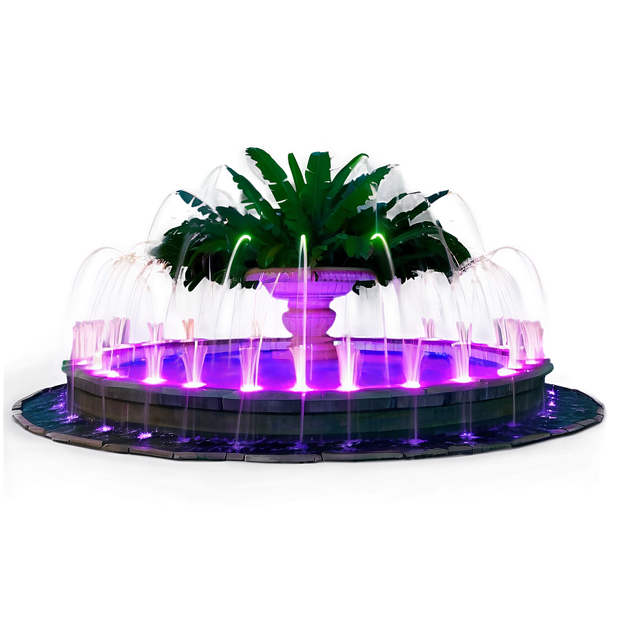 Led Lighted Fountain Png 76