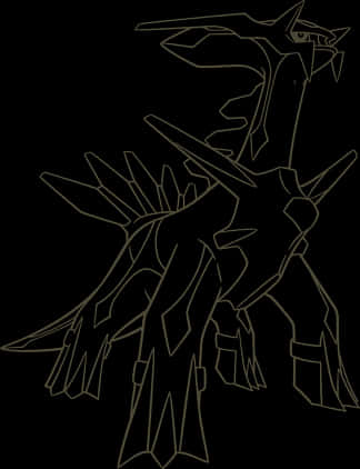 Legendary Pokemon Dialga Silhouette