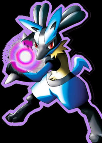 Legendary Pokemon Lucario Aura Sphere