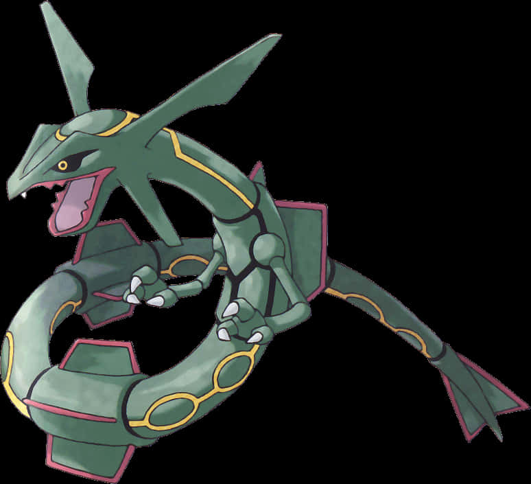 Legendary Pokemon Rayquaza Illustration