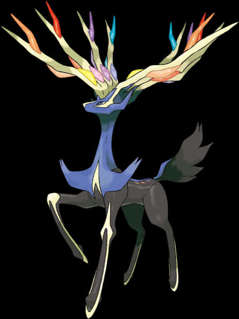 Legendary Pokemon Xerneas Illustration