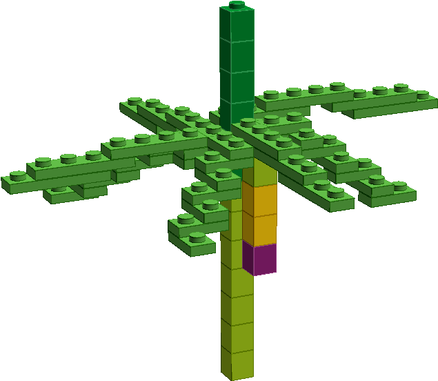 Lego Banana Tree Model