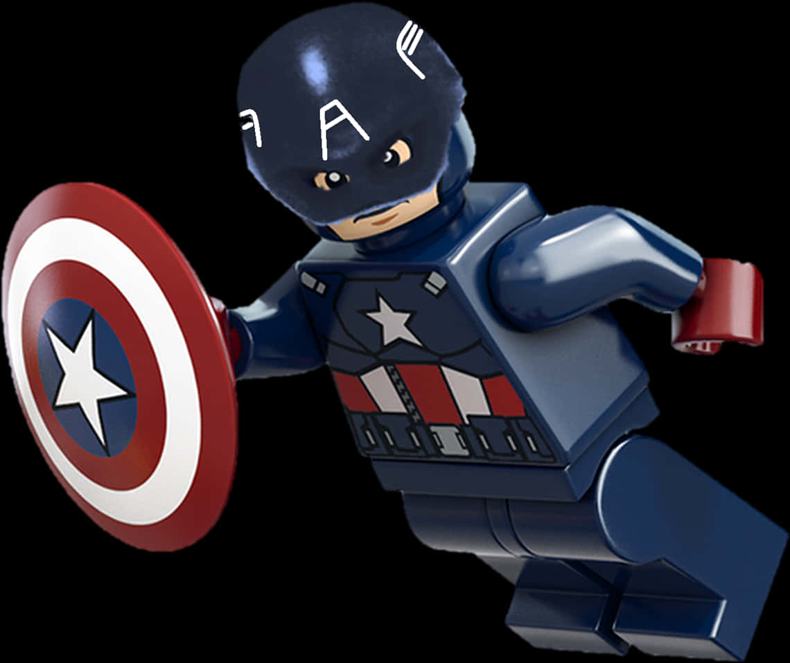 Lego Captain America Action Pose