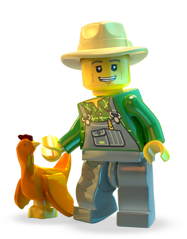 Lego Farmerand Chicken Figure