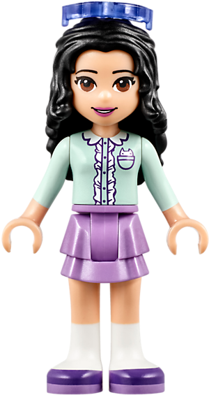 Lego Female Figurein Purpleand Teal Outfit