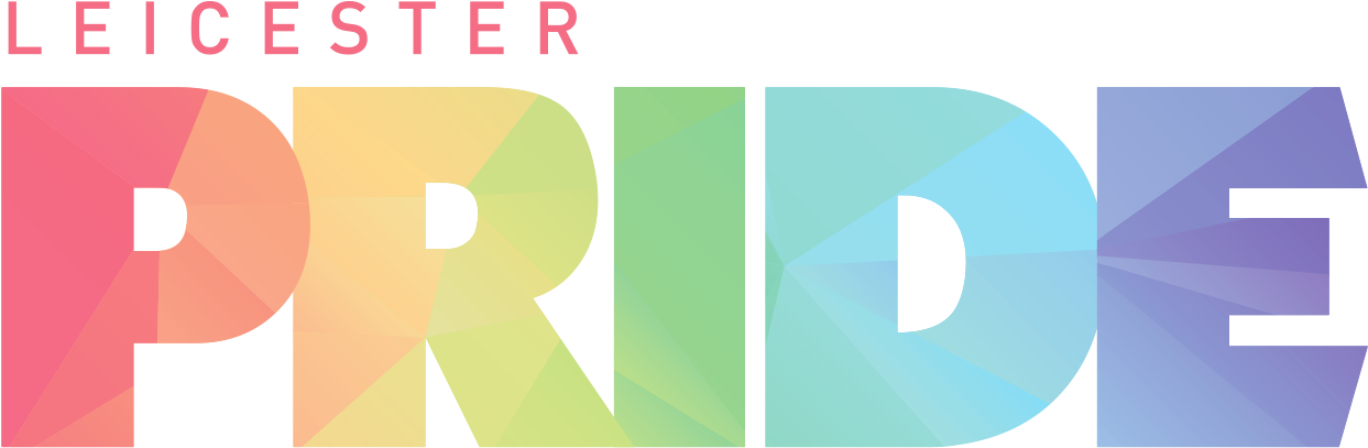 Leicester Pride Colorful Text Logo