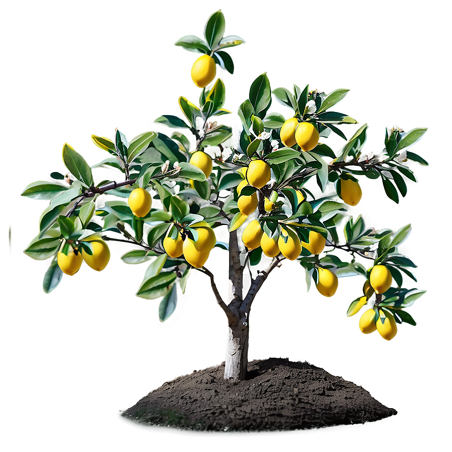 Lemon Tree In Spring Png Eje69