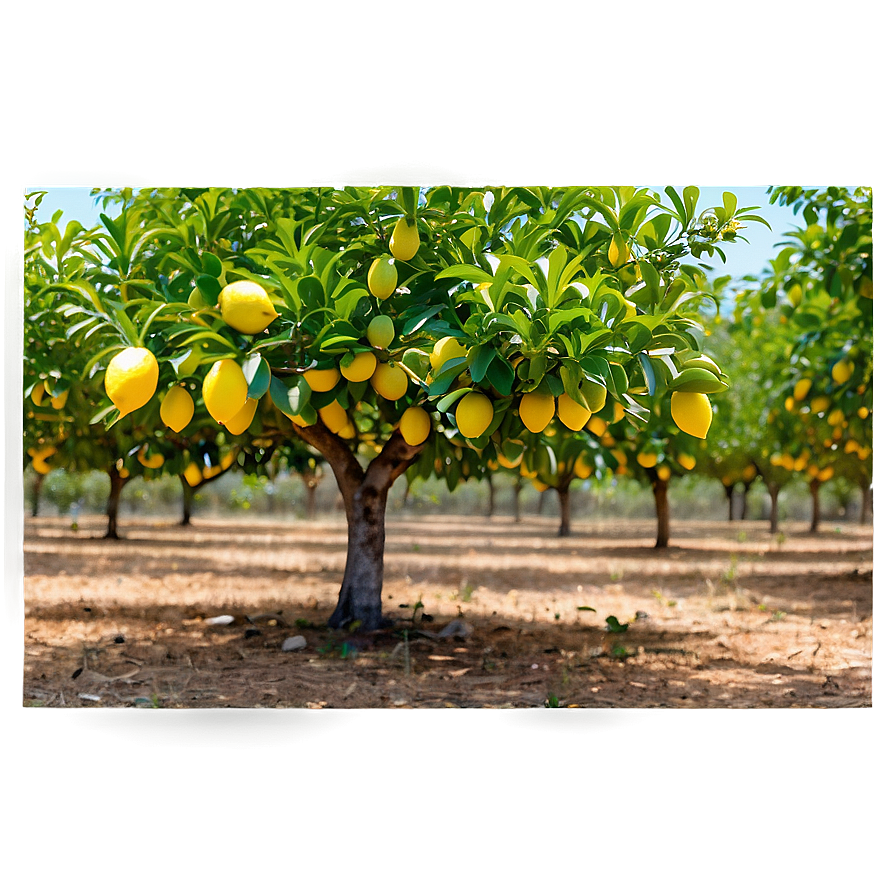 Lemon Tree Orchard Panorama Png Ooe