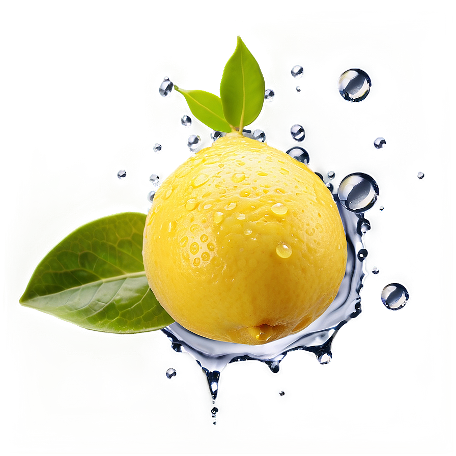 Lemon With Drops Png Uqt46