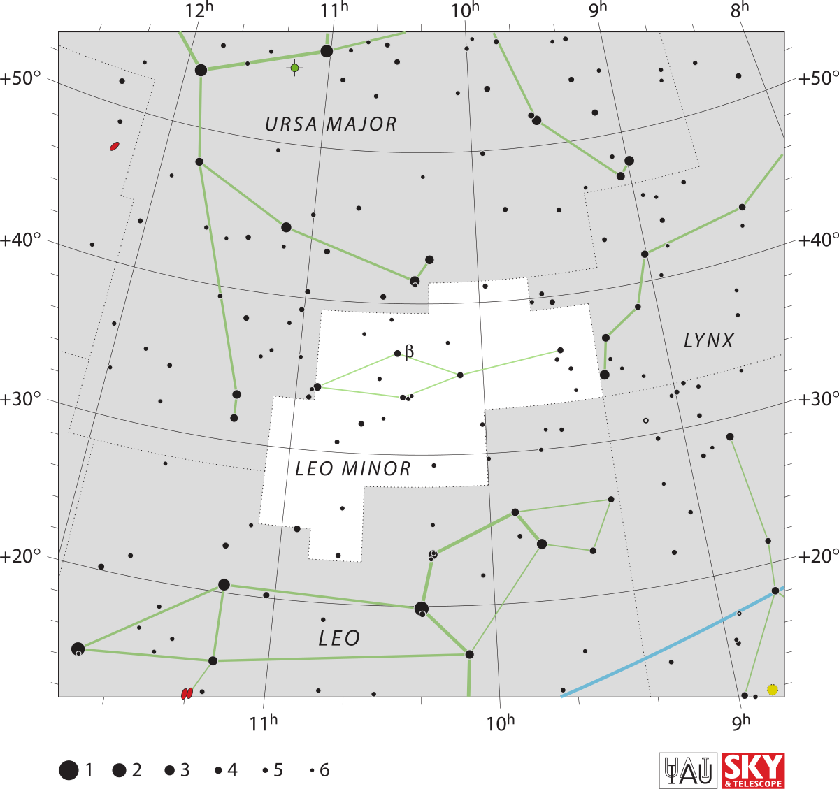 Leo Constellation Star Map