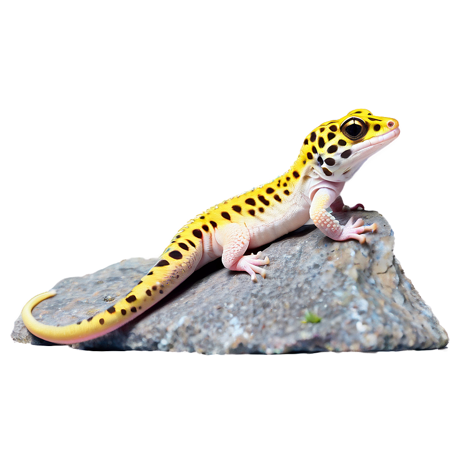 Leopard Gecko On Rock Png 06202024