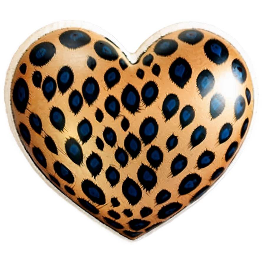 Leopard Heart Decor Png 06282024