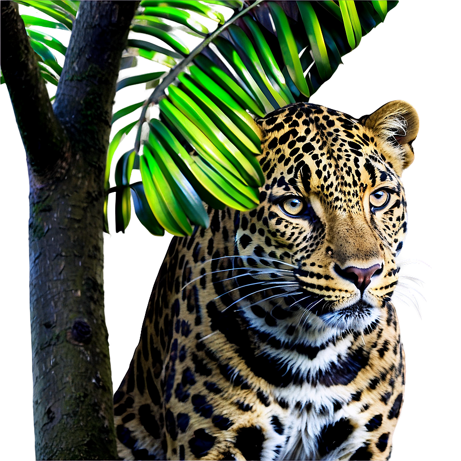 Leopard In Rainforest Png 06112024