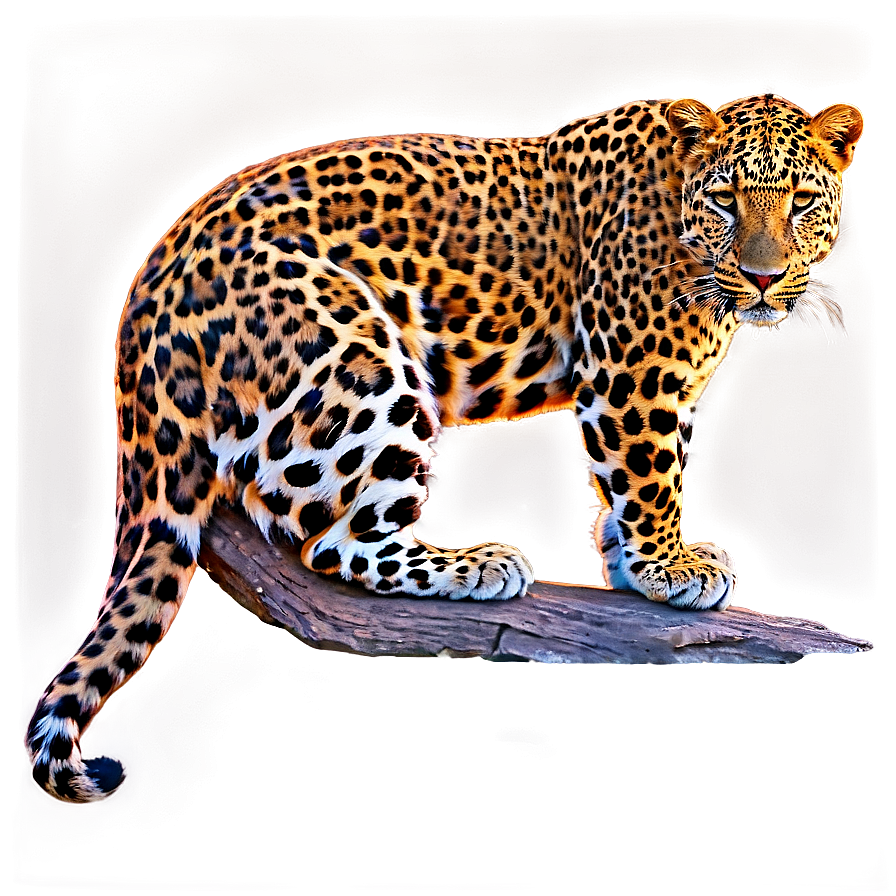 Leopard In Sunset Glow Png 06112024