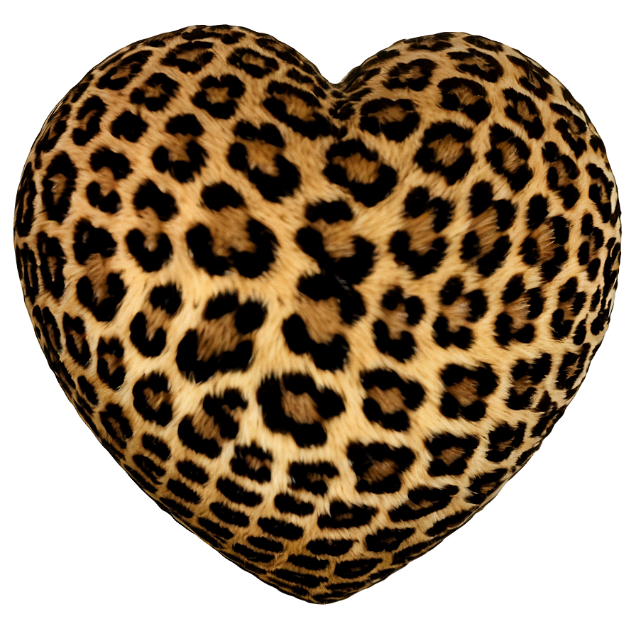 Leopard Print Heart Png 06112024