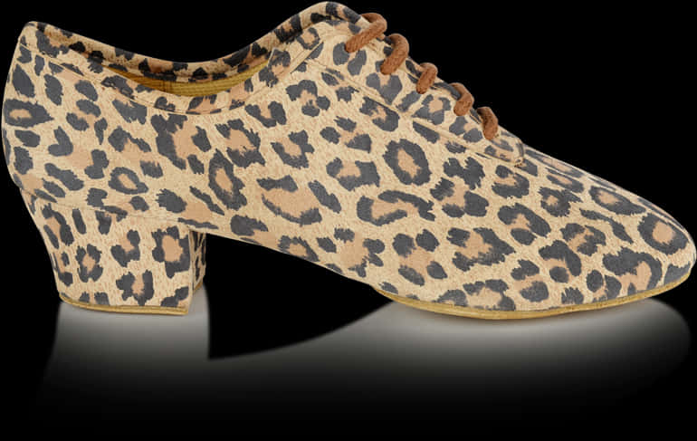 Leopard Print Lace Up Shoe